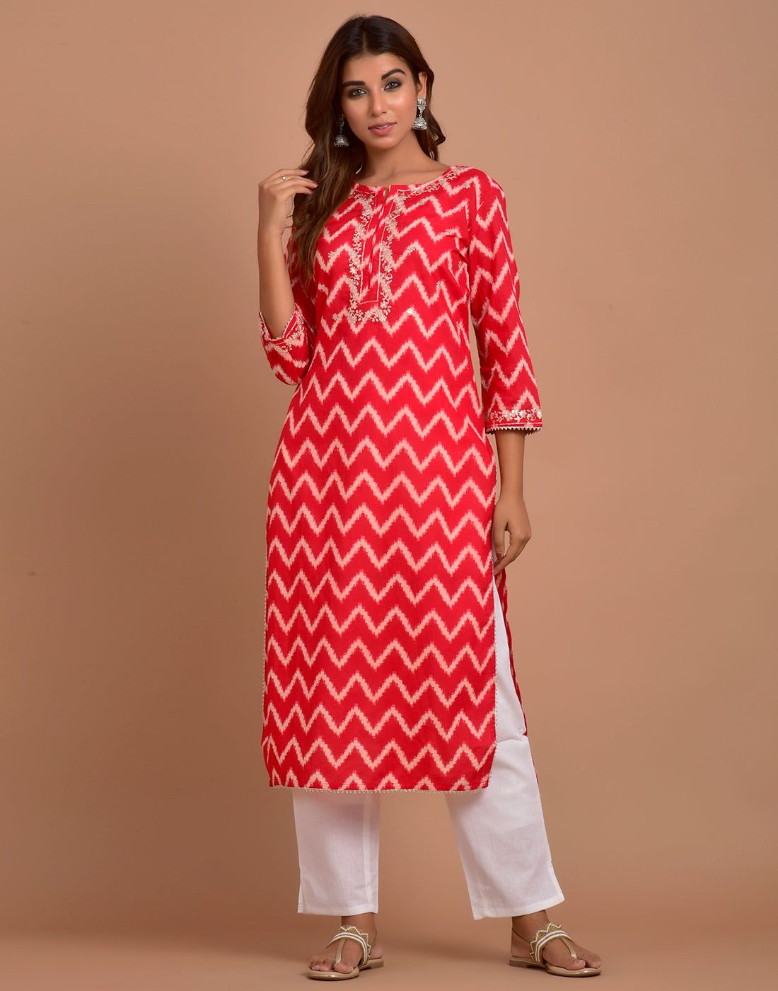 MBZ Meena Bazaar-Printed Kurti With Pant