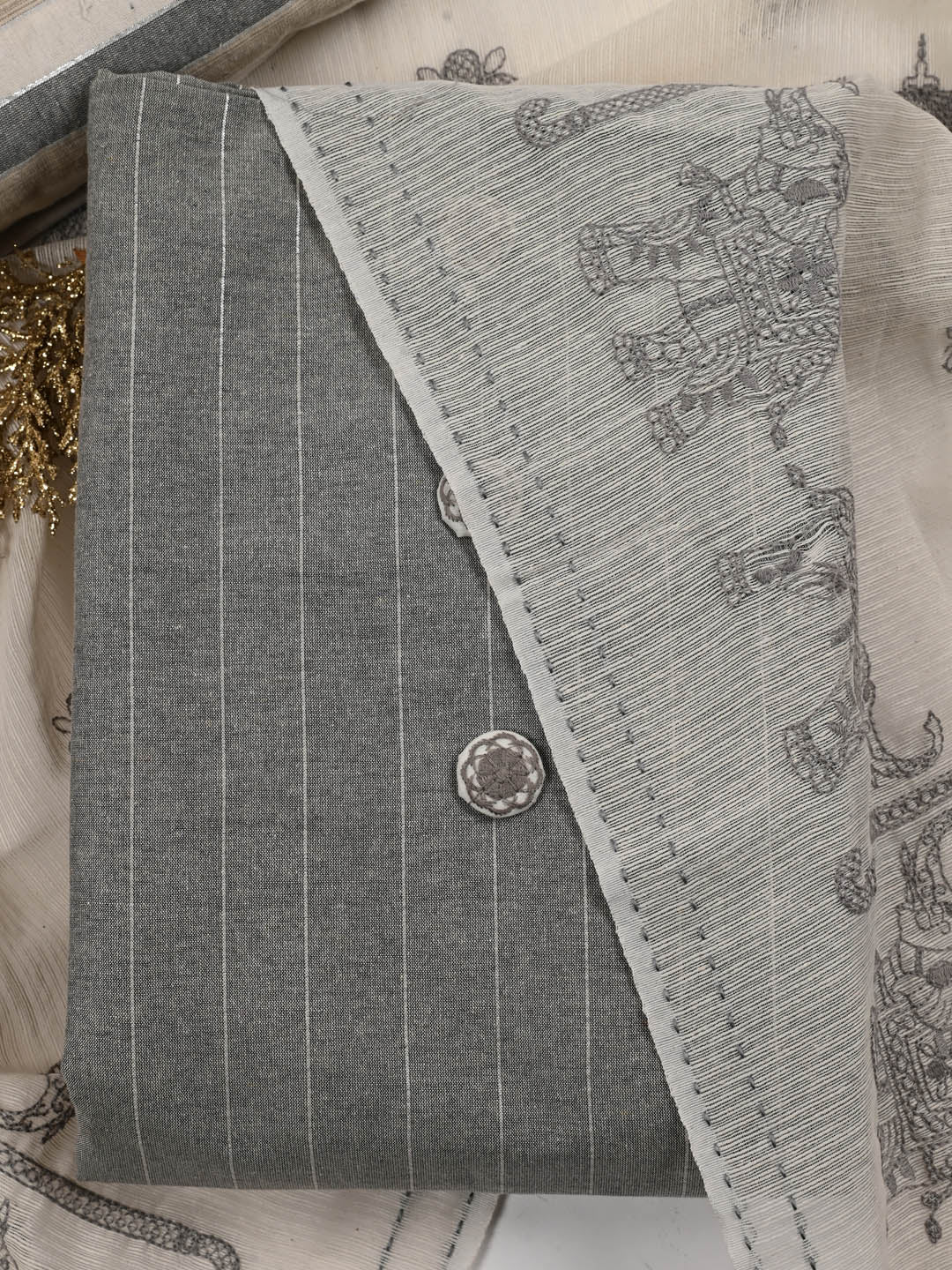 Printed Cotton Unstitched Suit Piece With Dupatta