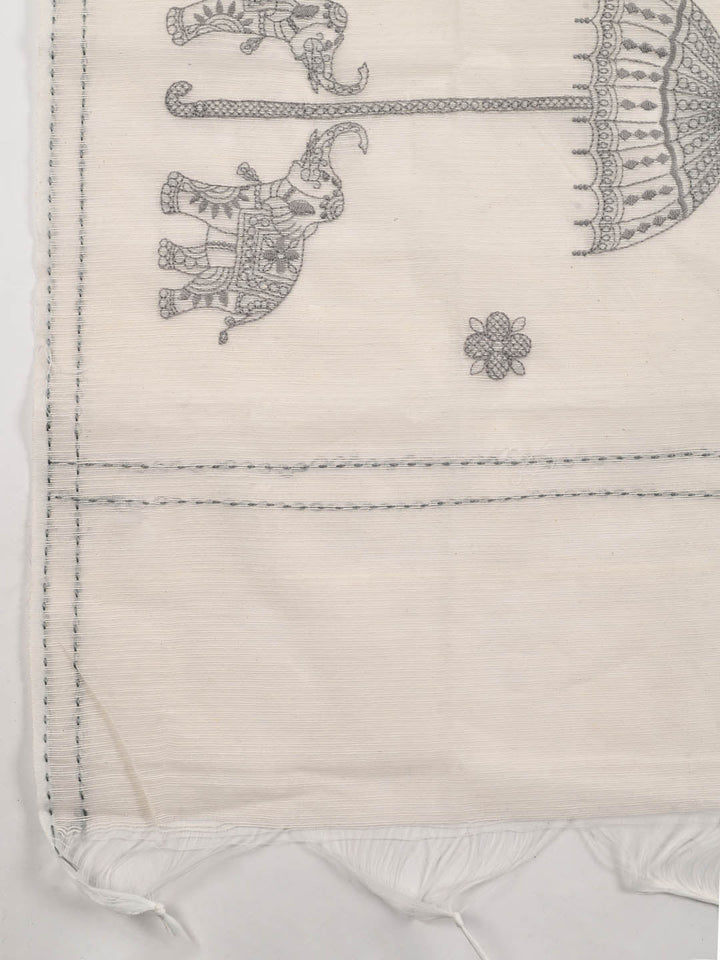 Printed Cotton Unstitched Suit Piece With Dupatta