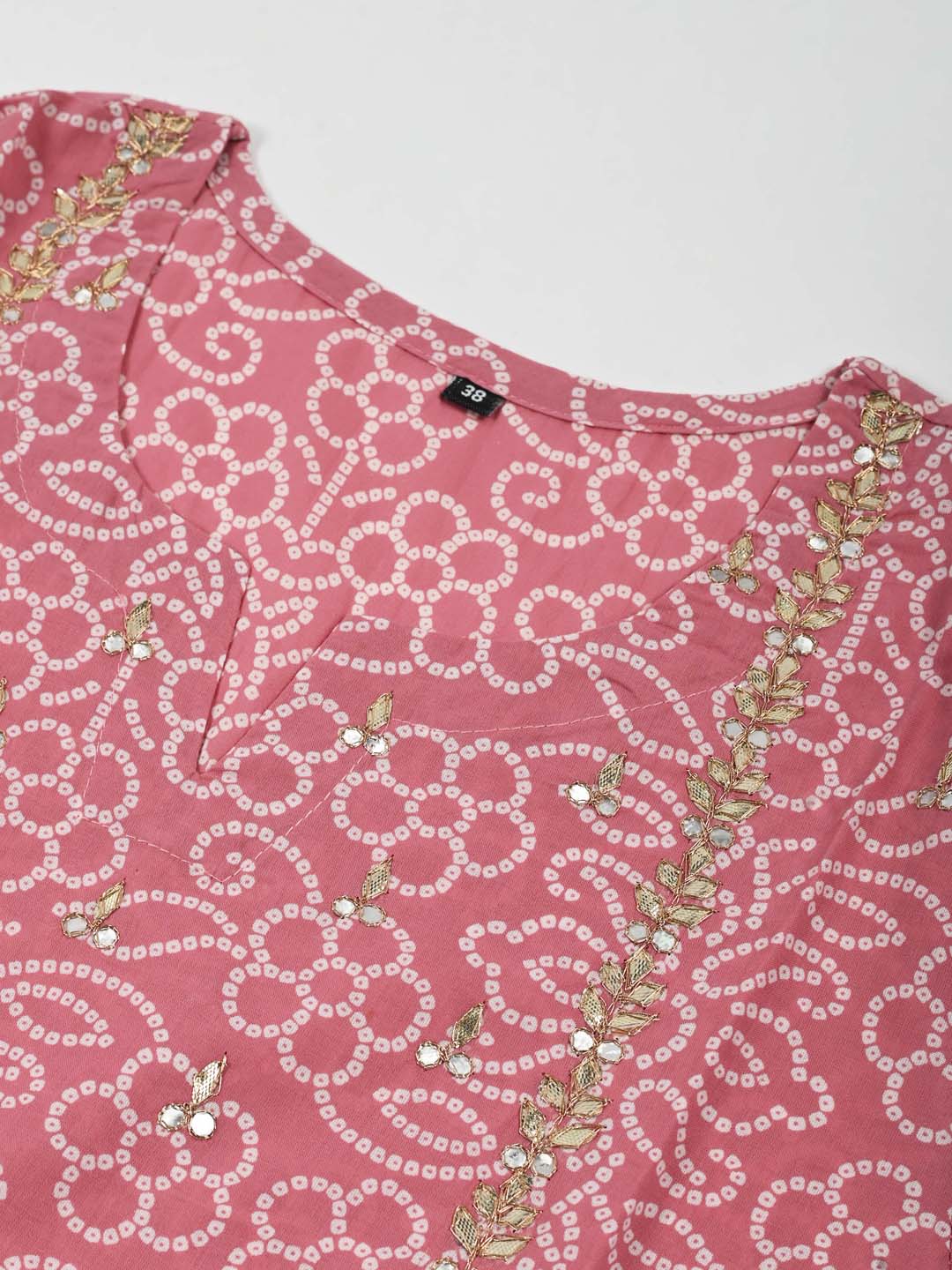 Gota Embroidered Cotton Kurta With Pants