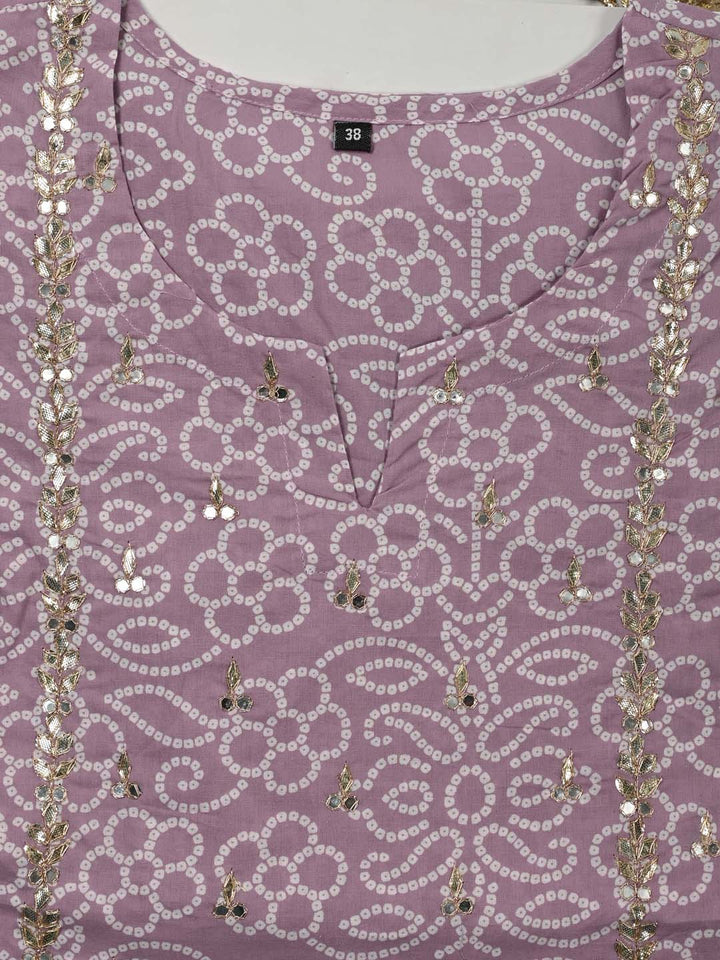 Gota Embroidered Cotton Kurta With Pants