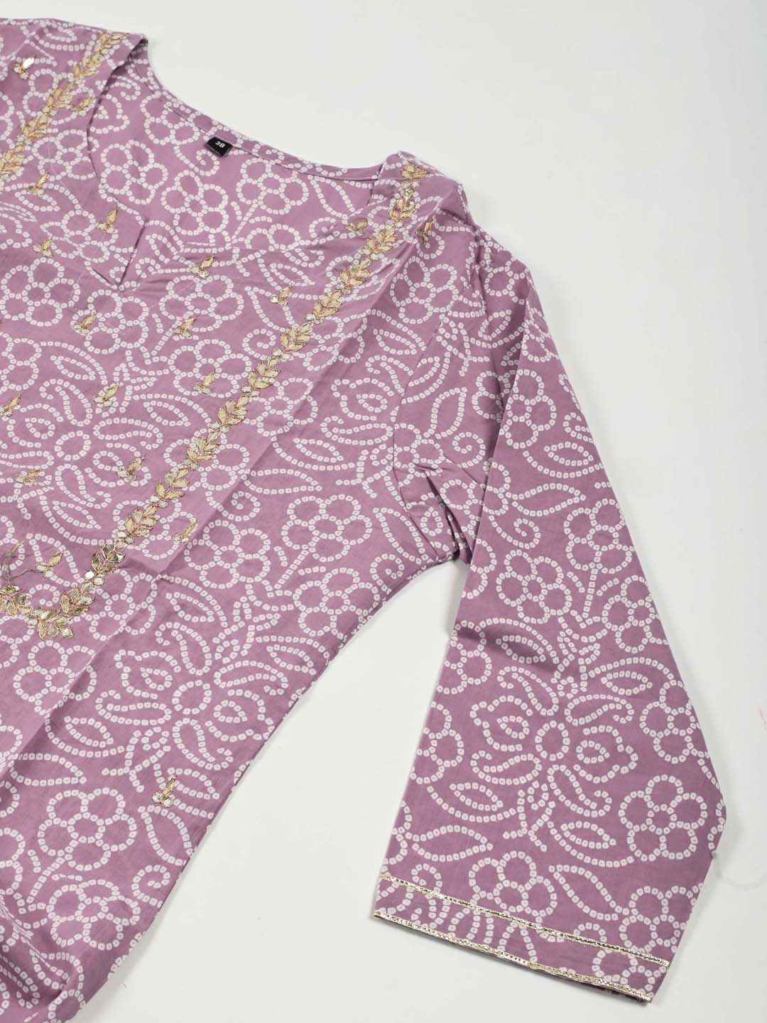 Gota Embroidered Cotton Kurta With Pants