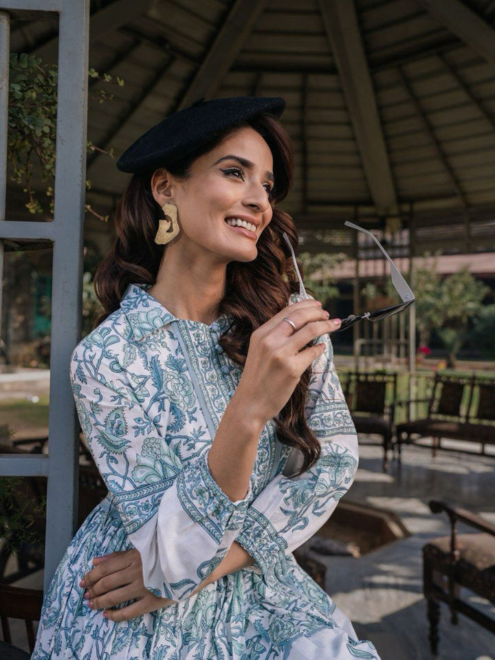 Floral Printed Cotton Dress