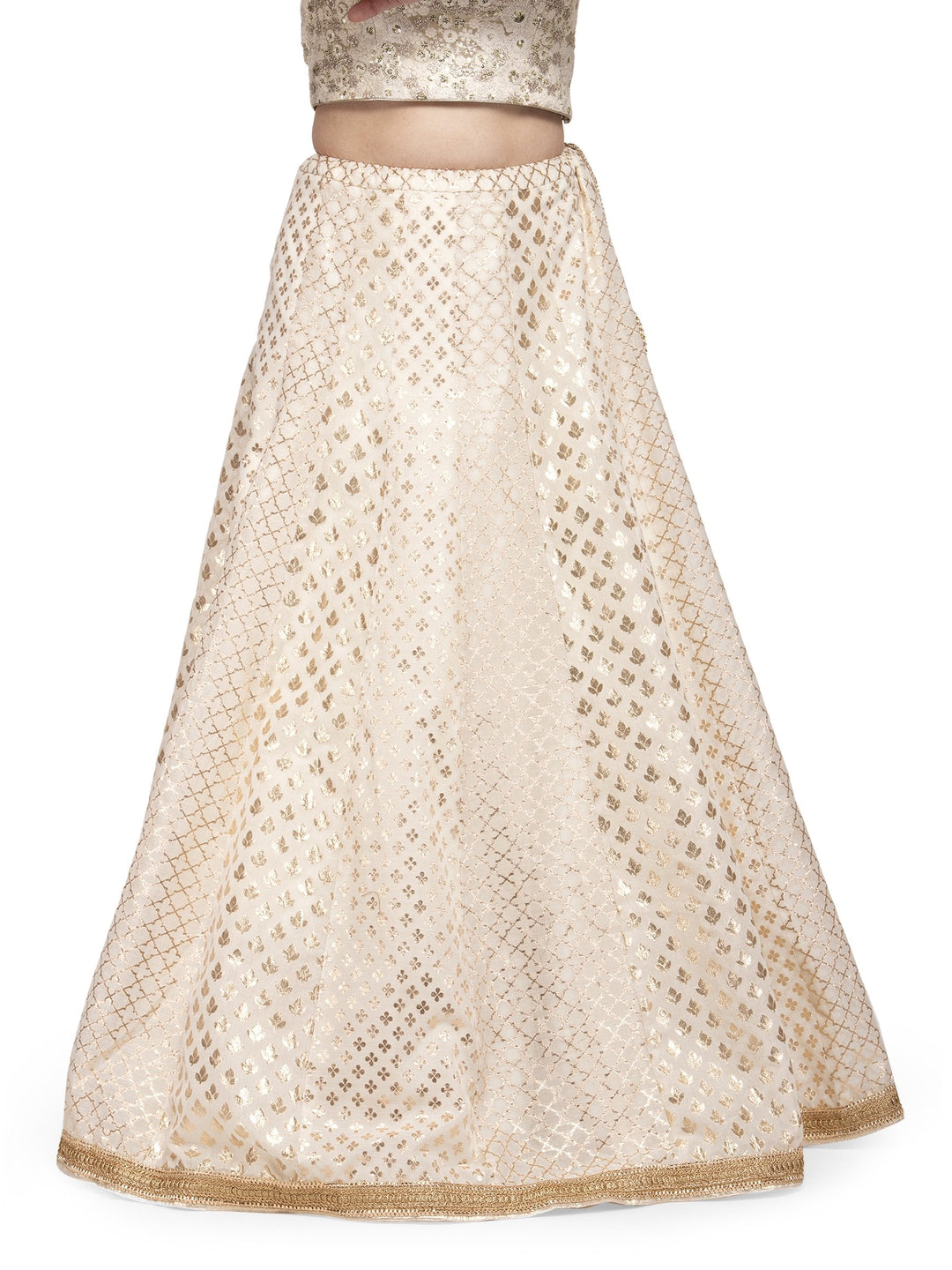 MBZ Meena Bazaar-Pink Cotton Chanderi Laacha