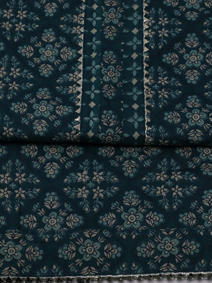 Printed Cotton Unstitched Suit Piece With Dupatta
