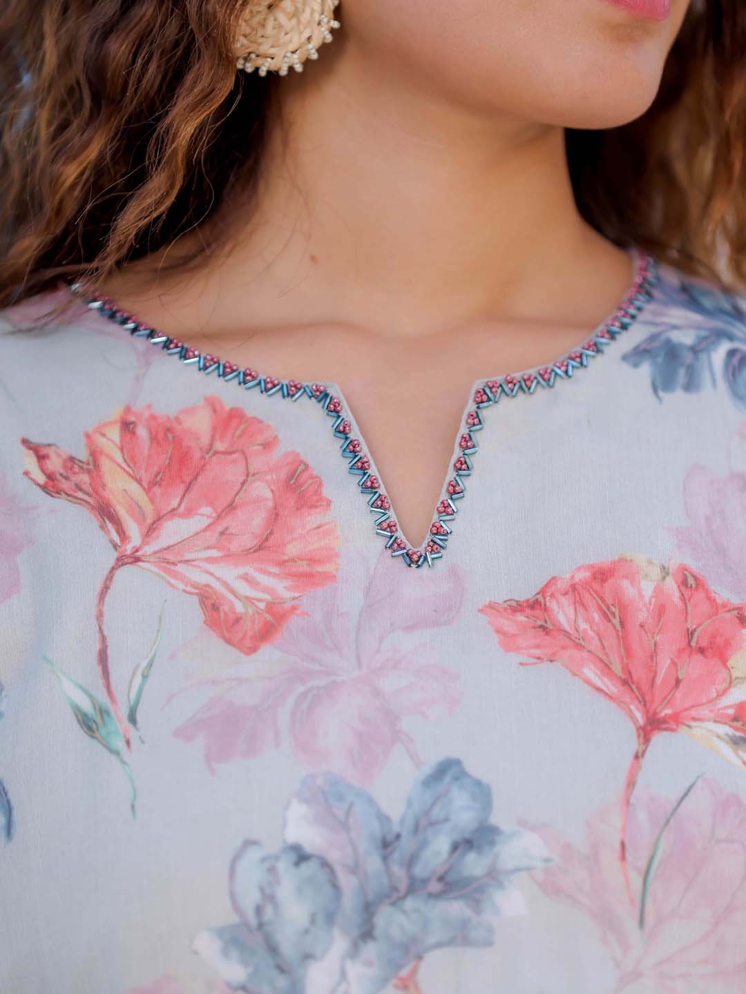 Floral Printed Georgette Dress