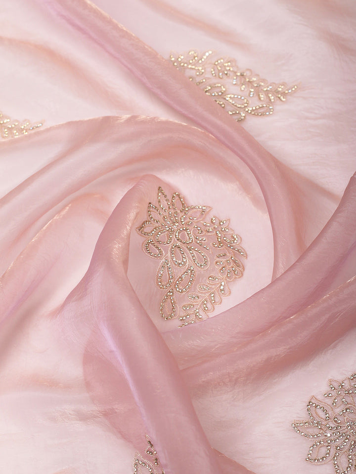 Stone Embellished Organza Saree