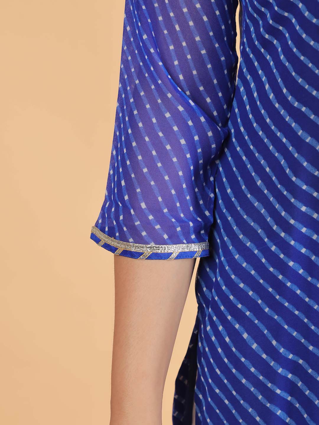 Leheriya Printed Georgette Kurta