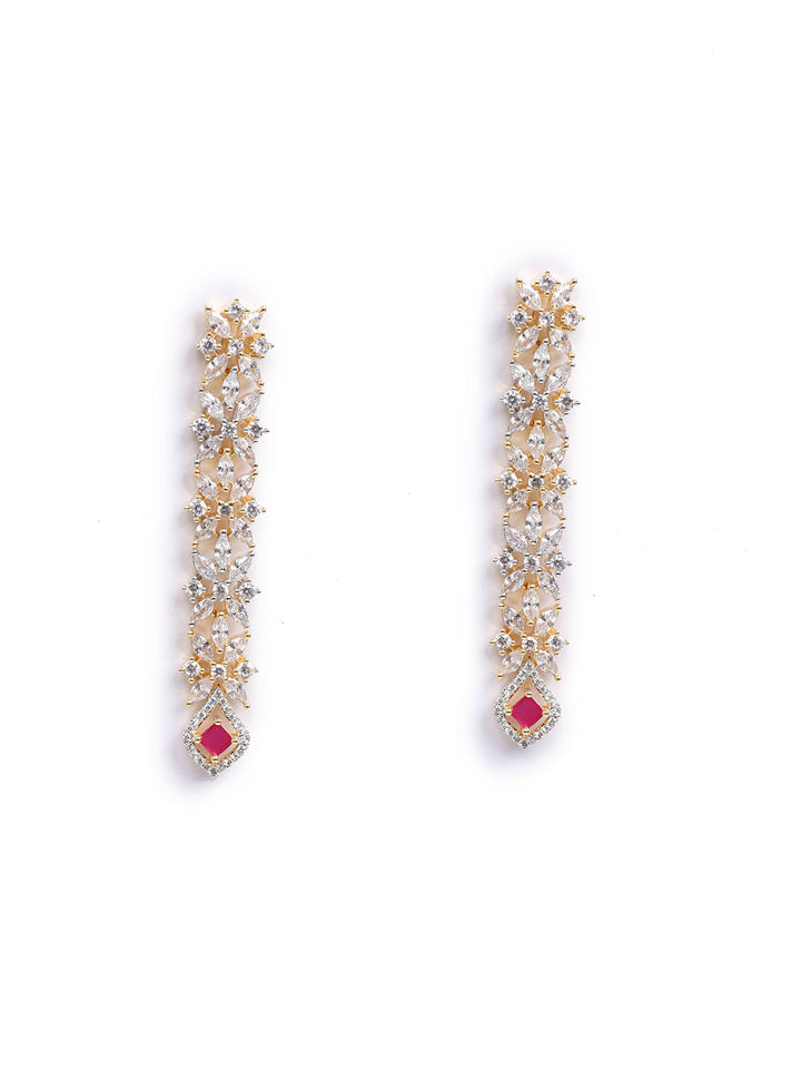 Golden AD Drop Earrings