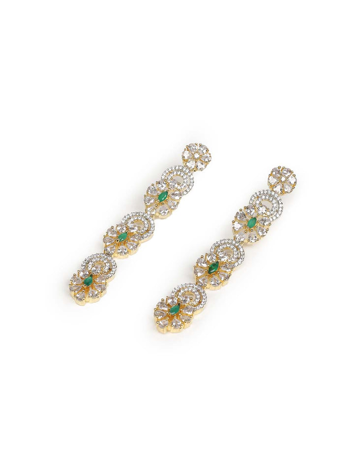 Golden AD Drop Earrings