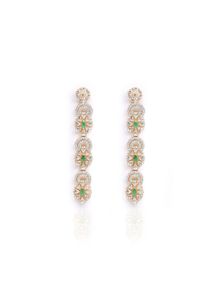 Golden AD Drop Earrings