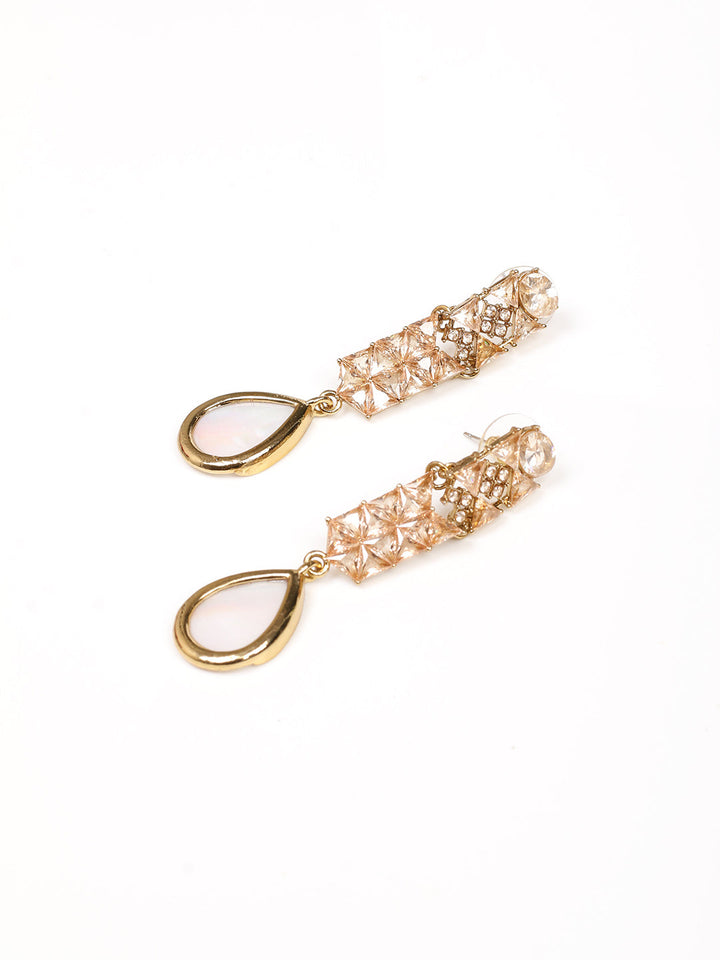Golden AD Drop Earrings