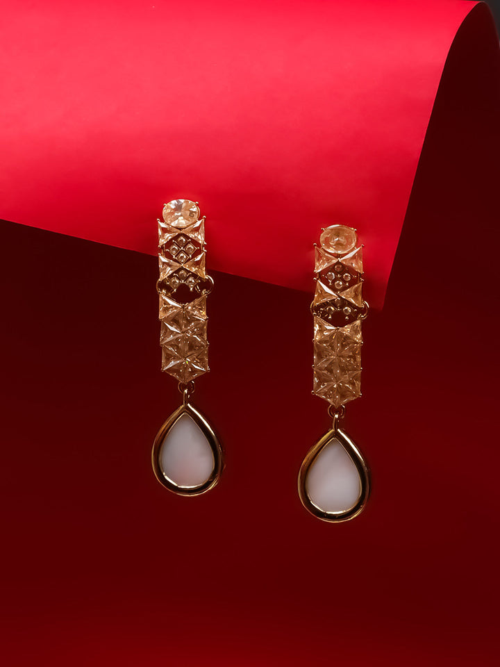 Golden AD Drop Earrings