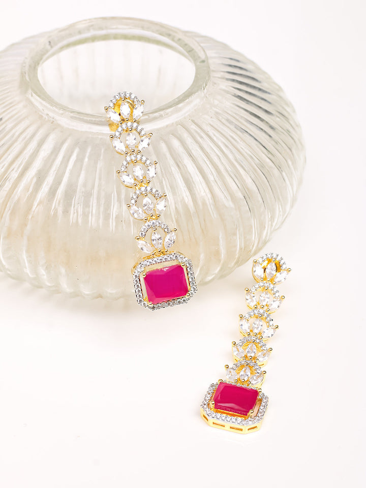 Golden AD Drop Earrings