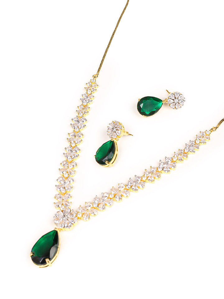 AD Necklace Set With Earrings
