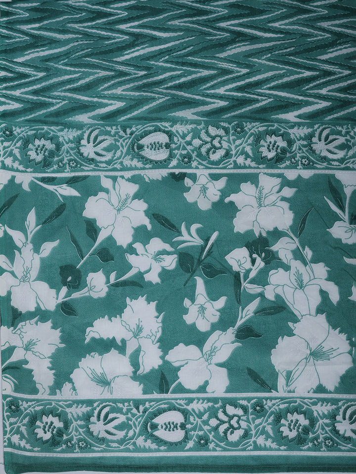 Printed Cotton Blend Kurta With Pant &amp; Dupatta
