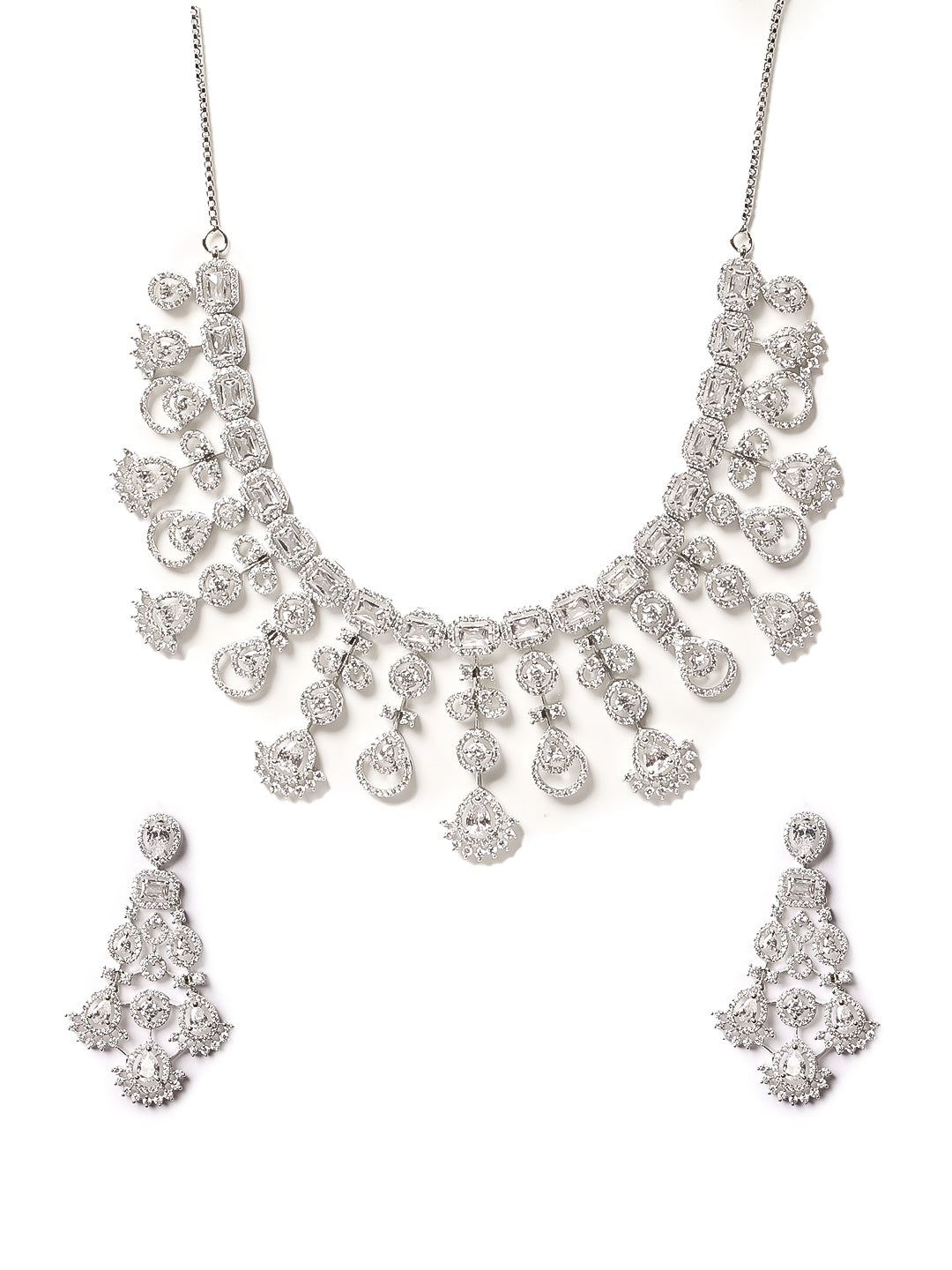 AD Necklace Set With Earrings