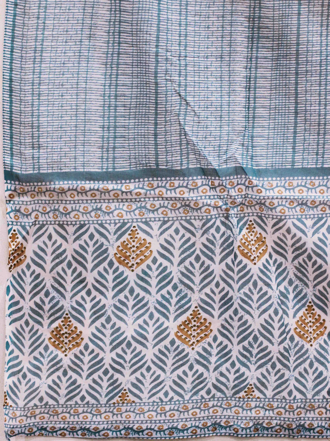 Printed Cotton Kurta With Pants &amp; Dupatta
