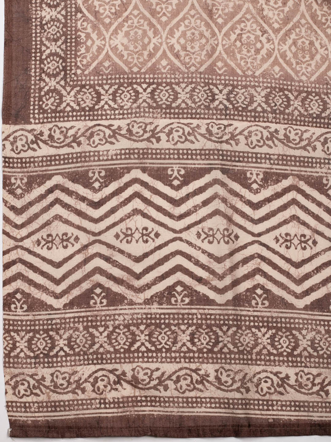 Printed Chanderi Unstitched Suit Piece With Dupatta