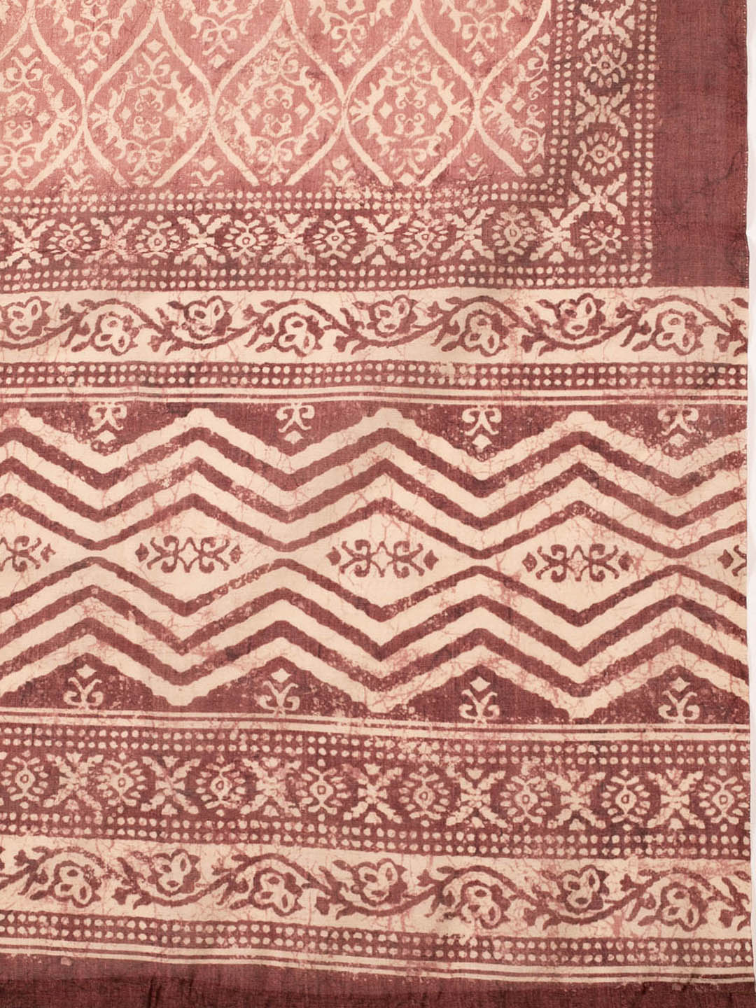 Printed Chanderi Unstitched Suit Piece With Dupatta