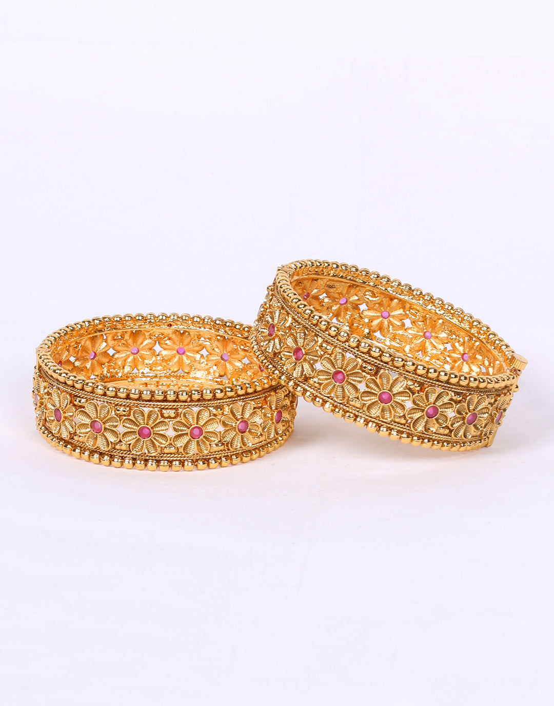 Elegant Gold Toned Bangle Set
