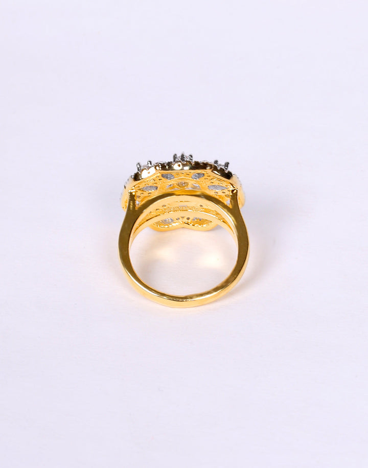 Floral White Stone Ring
