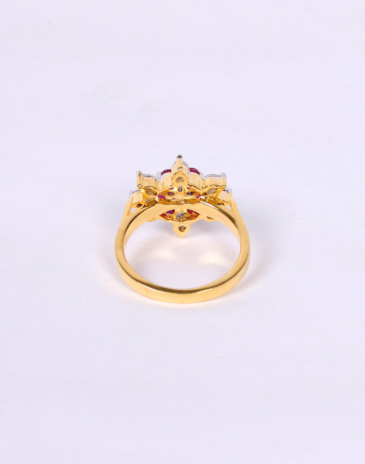 Pink Stone Gold Toned Ring