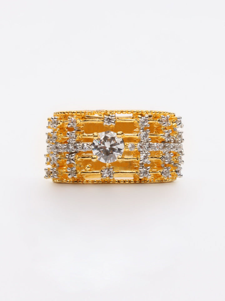 Beautiful Sunflower Dimond Ring
