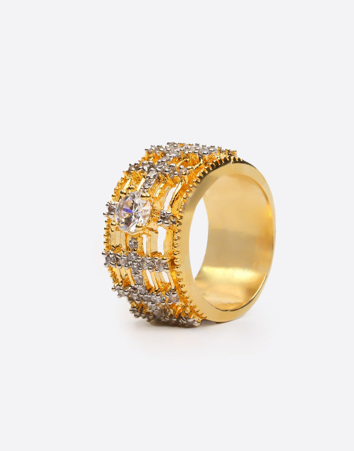 Beautiful Sunflower Dimond Ring