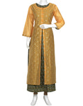Mustard Cotton Chanderi Kurti