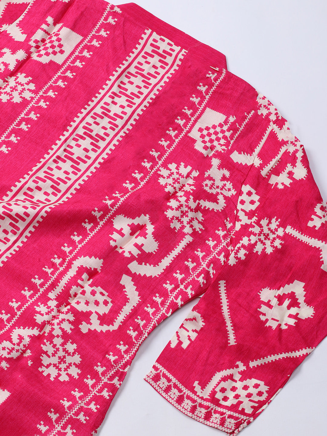 Russion Silk Printed Kurta With Pants