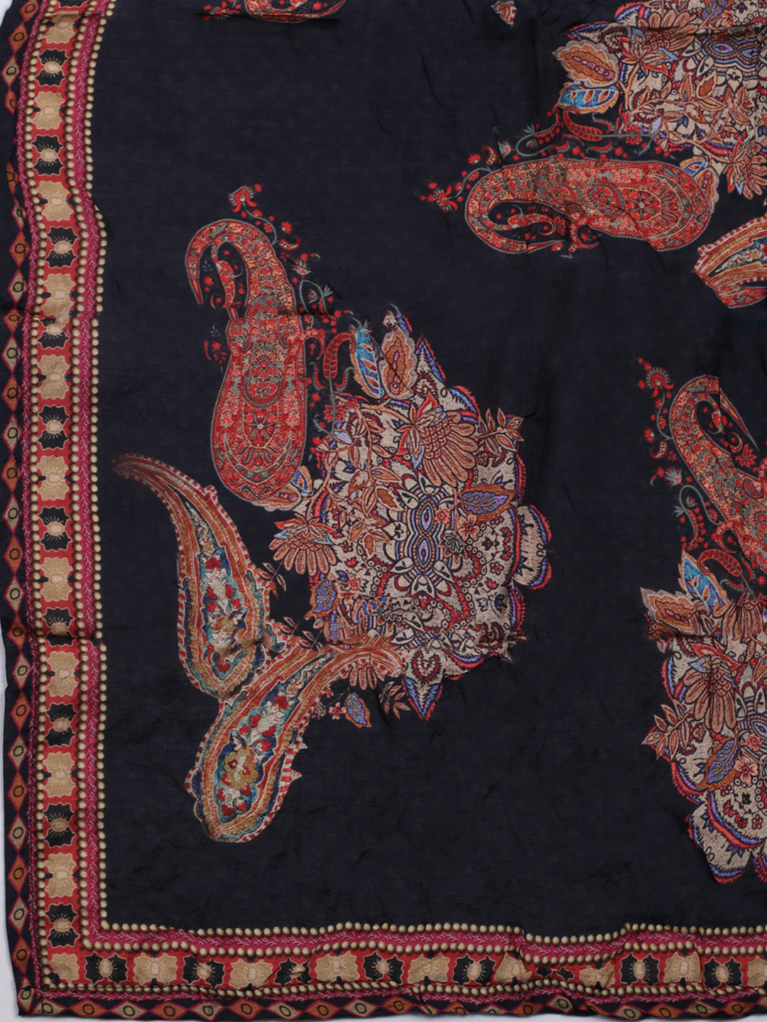 Printed Cotton Blend Kurta With Pants &amp; Dupatta