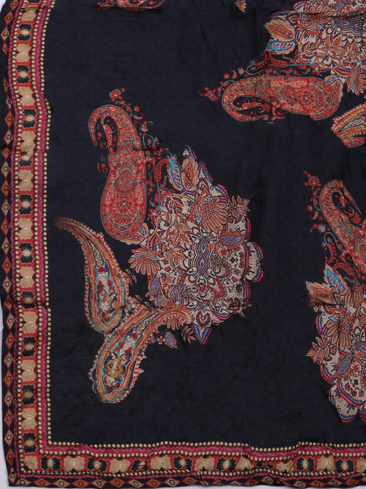 Printed Cotton Blend Kurta With Pants &amp; Dupatta