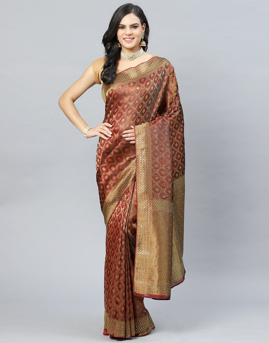 Banarasi Woven Embroidery Saree