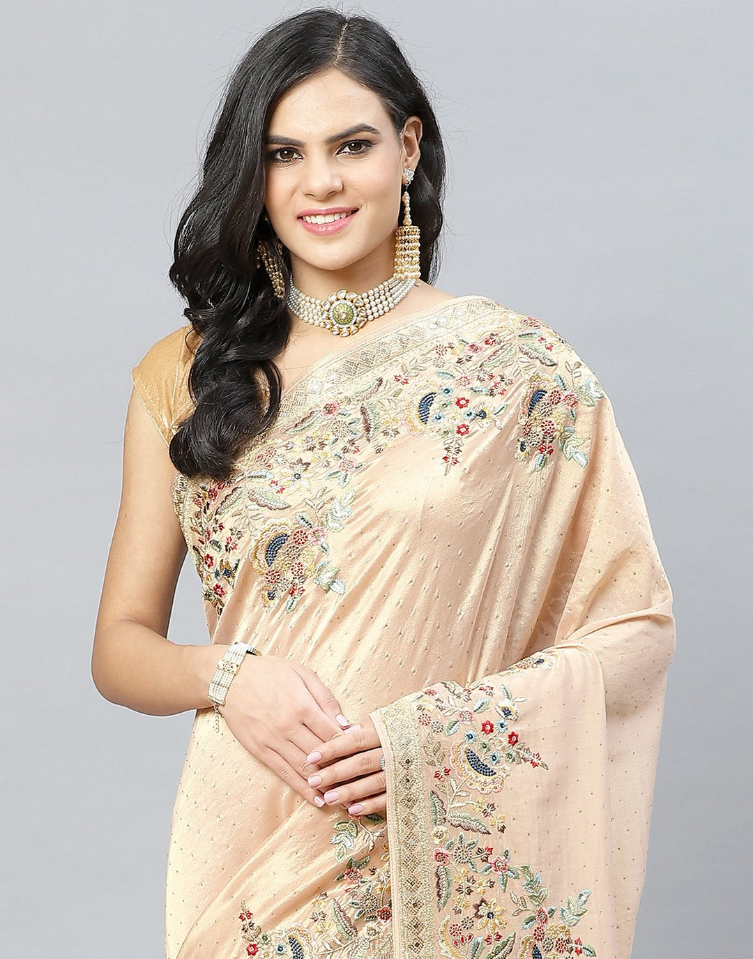 Banarasi Tissue Woven Embroidery Saree