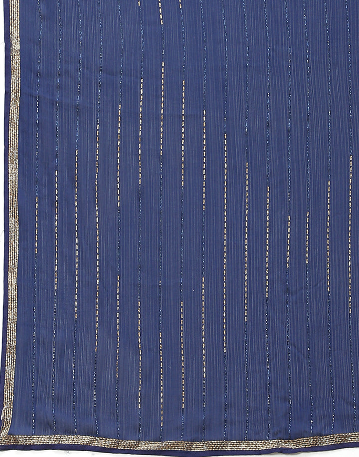 Stone Embroidered Chiffon Saree