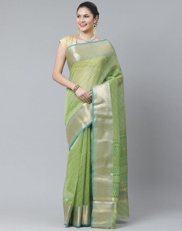 Printed Cotton Supernet Saree