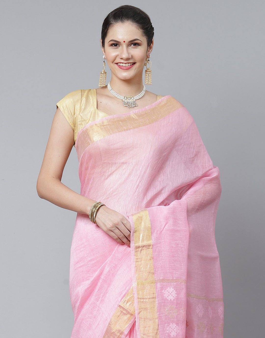 Cotton Linen Saree