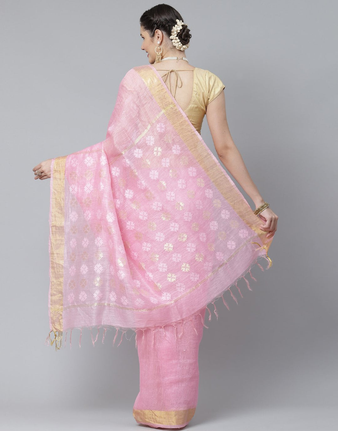 Cotton Linen Saree