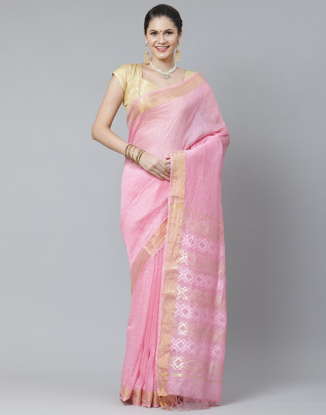 Cotton Linen Saree