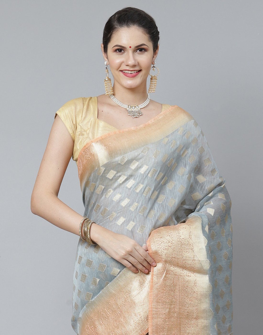 Cotton Linen Saree