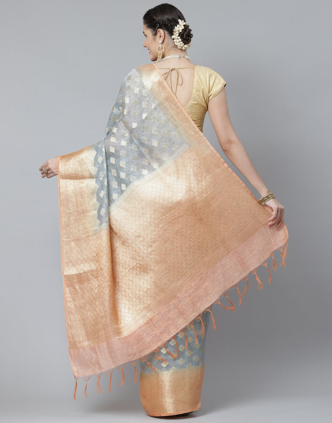 Cotton Linen Saree