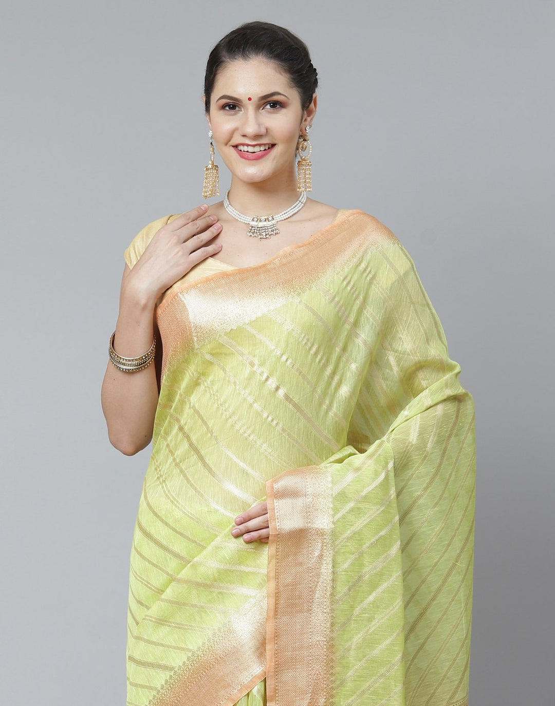 Cotton Linen Saree