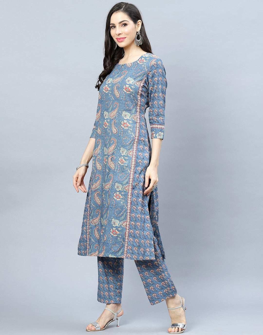 Cotton Printed Kurti Pant Set