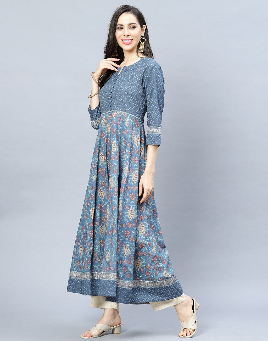 Cotton Printed Anarkali Kurti