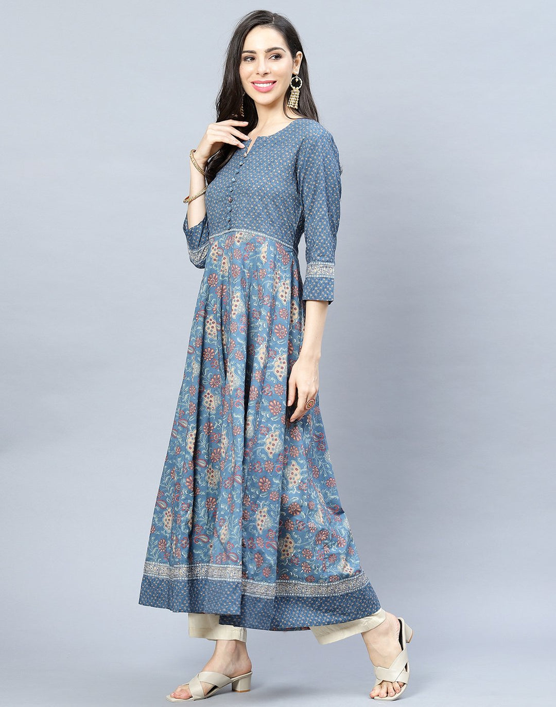 Cotton Printed Anarkali Kurti