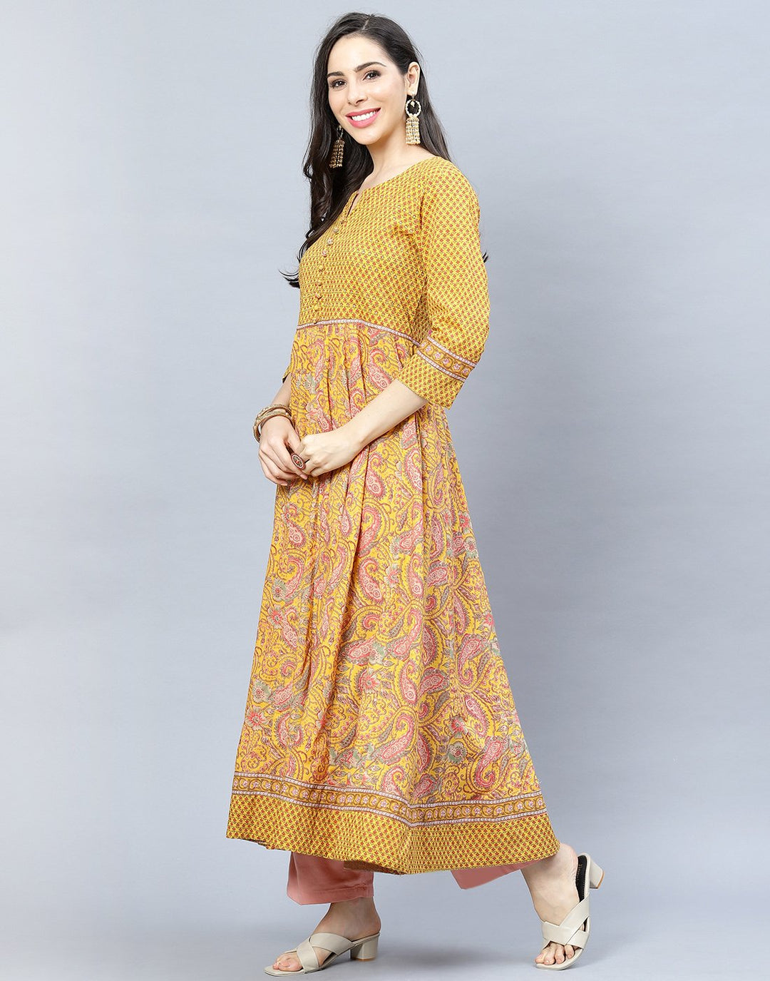 Cotton Printed Anarkali Kurti
