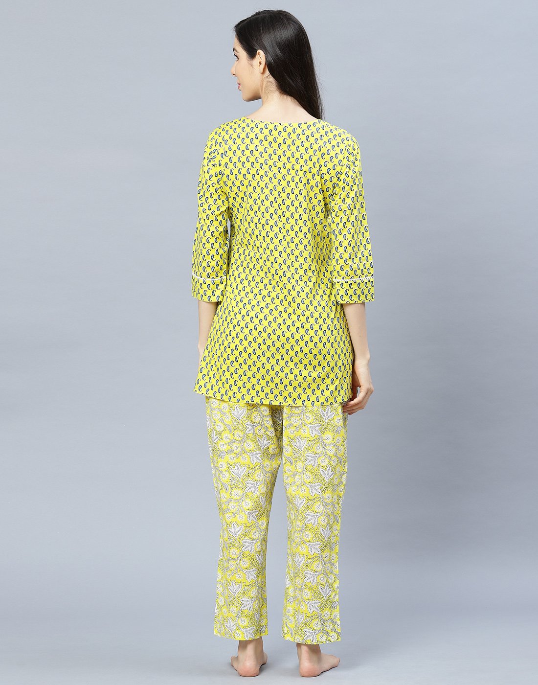 Printed Cotton Short Kurti Set