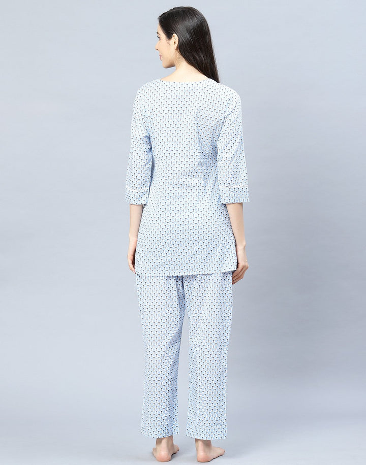 Printed Cotton Short Kurti Set