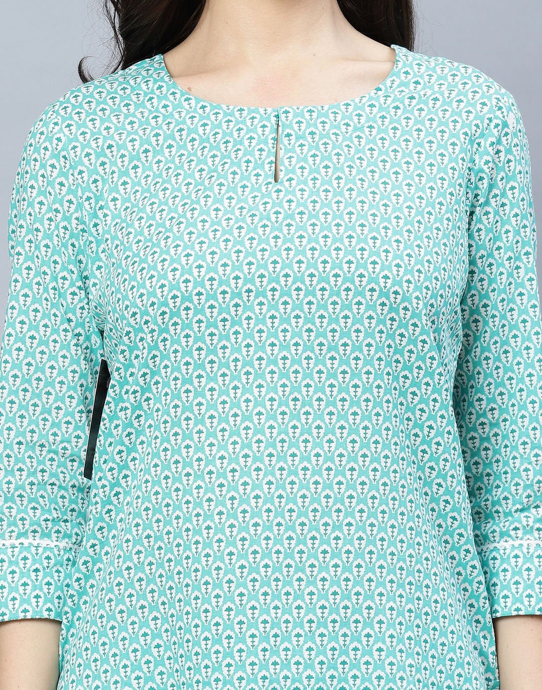 Printed Cotton Short Kurti Set